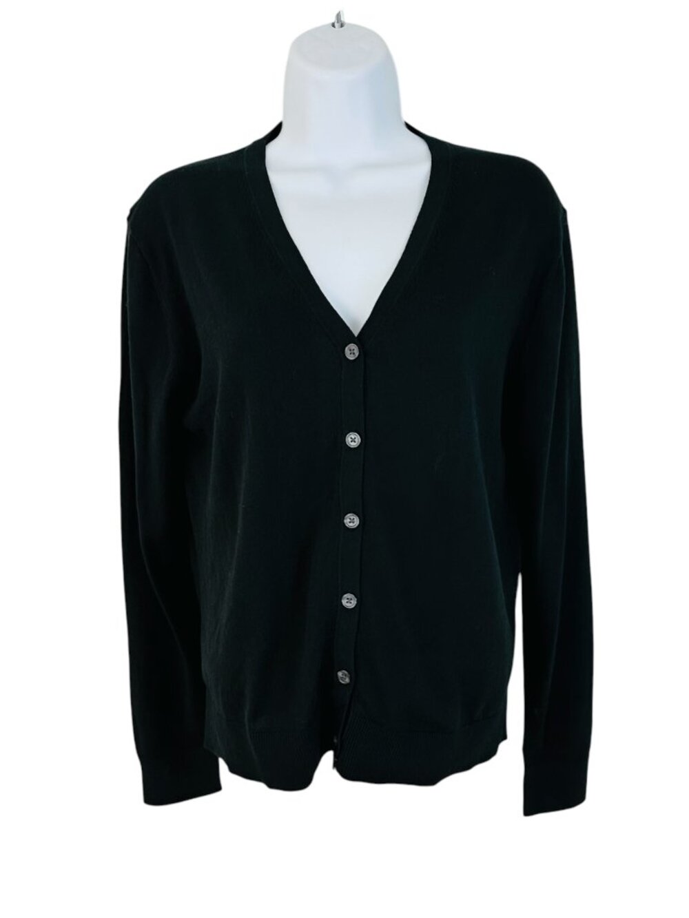 Banana Republic Women's Size M Forever Lightweight Black Cardigan Sweater NEW